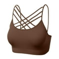 thumbnail image 3 of Women's Novelty Bras Seamless Triple Criss-Cross Front Bralette Sports Bra (No Pad), 3 of 4
