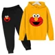 thumbnail image 3 of Conjunto de sudadera y pantalones con dibujos animados para niños de primavera, ropa de Elmo con capucha y pantalones para niños y niñas de 2 a 14 años, traje de moda para niños, 3 of 5