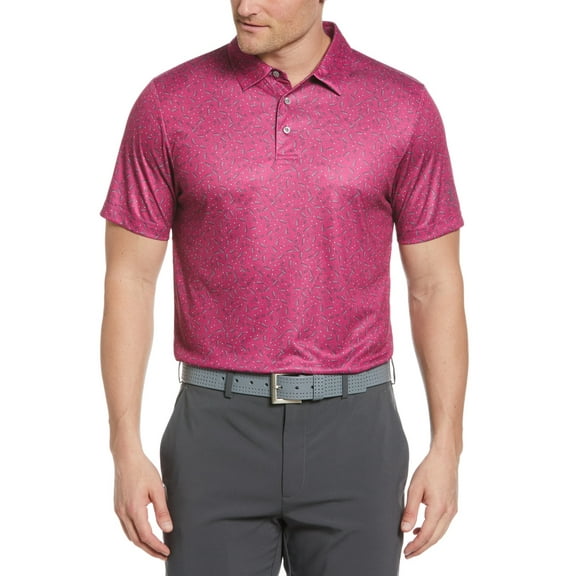 Pga Tour Mens Regular fit Short Sleeve Polo Shirt Small Purple