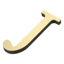 Uxcell 3D Acrylic Alphabet Mirror Wall Stickers Letter J Self Adhesive Letter Sign for Home Decoration Light Gold