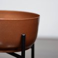 thumbnail image 3 of Handmade 100% Iron Round Modern Copper Coated Color 5.2 x 4.8 x 4.8 Inches Planters Pot 1003, 3 of 5