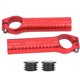 thumbnail image 1 of Tapas de extremo livianas para bicicletas de carretera y montaña Puños de manillar de bicicleta de aluminio rojo 7075, 1 of 8