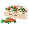 thumbnail image 1 of Juguete de madera ños pequeños de 1 2 3 años de edad-juguetes Montessori de desarrollo ños y niñas, juguetes educativos de de - Con gusanos Sunnimix cubo de clasificación de forma, 1 of 7