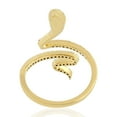 thumbnail image 2 of KIRAN FINE JEWEL CZ Diamond Snake Statement Ring Yellow Gold Plated 925 Sterling Silver Wedding Women Gemstone Statement Jewelry Gift For Her, 2 of 5