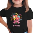 thumbnail image 1 of Zpanxa T-Shirts pour Tout-Petites Fille Imprimé Fête des Mères Col Rond Manches Courtes Haut Polyester Spandex 10-11 Ans, 1 of 5