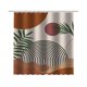 thumbnail image 2 of Cortinas de Baño Impermeables con Ganchos Antioxidantes Patrón Hoja, 2 of 10