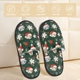 thumbnail image 2 of Slippers for Women, Festive Forest Friends Womens Slippers Fuzzy Winter House Shoes, Soft Anti-Skid Slippers Indoor and Outdoor, 2 of 7
