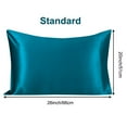 thumbnail image 6 of PiccoCasa 19 Momme Mulberry Silk Pillowcase for Hair and Skin, Standard Peacock Blue, 6 of 8