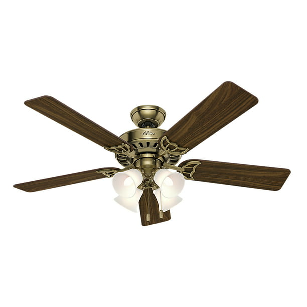 Hunter 52 Studio Series Antique Brass, How To Replace Light Kit On Hunter Ceiling Fan