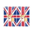 thumbnail image 1 of ABPHQTO I Love Corgi I Love Welsh Union Jack Reino Unido Bandera Cortina de ventana Cortina de cocina 65x90 cm (Dos piezas), 1 of 3