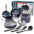 thumbnail image 1 of Blue Diamond Cookware - Juego de 14 ollas y sartenes de cerámica con infusión de diamante, sin PFAS, apto para lavaplatos, apto para ho, 1 of 10