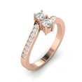 thumbnail image 2 of 0.50ctw Diamond Two Stone Ring in 10k Rose Gold (G-H, I2-I3, 0.50ctw), 2 of 5