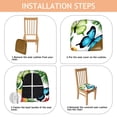 thumbnail image 4 of Tropical Palm Leaves with Butt Seat Covers for Dining Room Chairs Set Of 4,Stretch Printed Washable Chair Seat Cover with Elastic Ties and Button,Removable Waterproof Couch Cushion Covers, 4 of 6