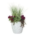thumbnail image 3 of Suncast 16 Inch Pinehurst Decorative Modern Garden Planter, Light Gray (2 PK), 3 of 4