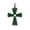 Green, variant on Glass Bead Cross Ornament - Fair Trade Christmas Decor Handmade in Uganda, East Africa