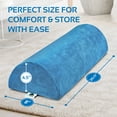 thumbnail image 5 of AllSett Health Lumbar Support Bolster – Large Half-Moon Memory Foam Cushion for Legs, Knees, Lower Back, Ankles & feet – Machine Washable Cover, Semi-Roll Support for Sleeping & Posture (Navy), 5 of 6