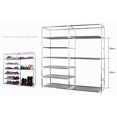 thumbnail image 3 of SalonMore 27-Pairs Portable Boot Rack Double Row Shoe Rack with Covered Nonwoven Fabric,7-Tiers,Gray, 3 of 7
