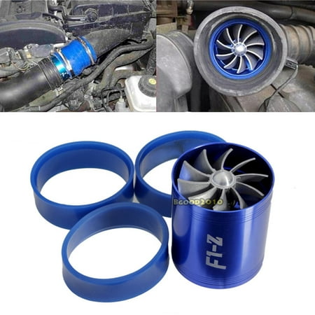 Single Fan Air Intake Turbonator – Blue – Universal Fuel Saver & Turbo Fan