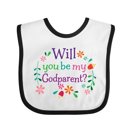 

Inktastic Will You Be My Godparent Proposal Gift Baby Girl Bib