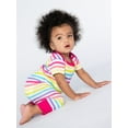 thumbnail image 6 of Little Star Organic Baby Girls Short Sleeve Pure Organic True Brights Rompers, 6 of 6