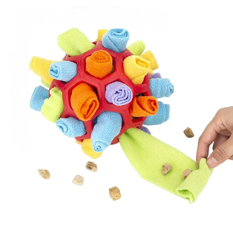 Interactive Dog Toys, Portable Pet Snuffle Ball Toy,for Encourage Natural  Foraging Skills, Dog Chew Toys(RED RAINBOW) - Walmart.com