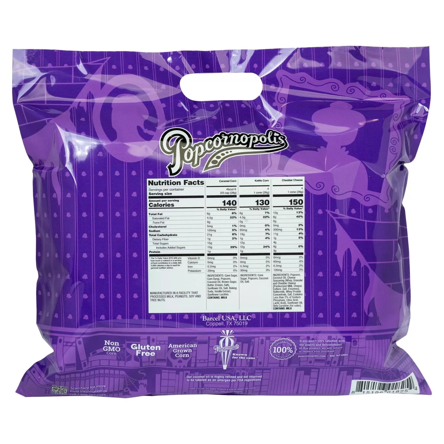 Popcornopolis 12 cone christmas gift pack 16 oz Clearance