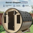 thumbnail image 6 of ALEKO Outdoor 3-4 Person Pine Wood Dry Wet Barrel Sauna with Heater and Roof, 6 of 18