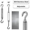 thumbnail image 3 of Sun Shade Sail Hardware Kit - 8 Inch Stainless Steel Sunshades Canopy Installation Kit Install Outdoor Rectangle Heavy Duty Shade Sails for Deck Garden Lawn Patio, 3 of 5