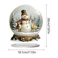 thumbnail image 5 of Christmas Crystal Ball Ornament, 2D Acrylic Snow Globe Style Desktop Decor for Office Home Shelf Holiday Decoration(C), 5 of 6