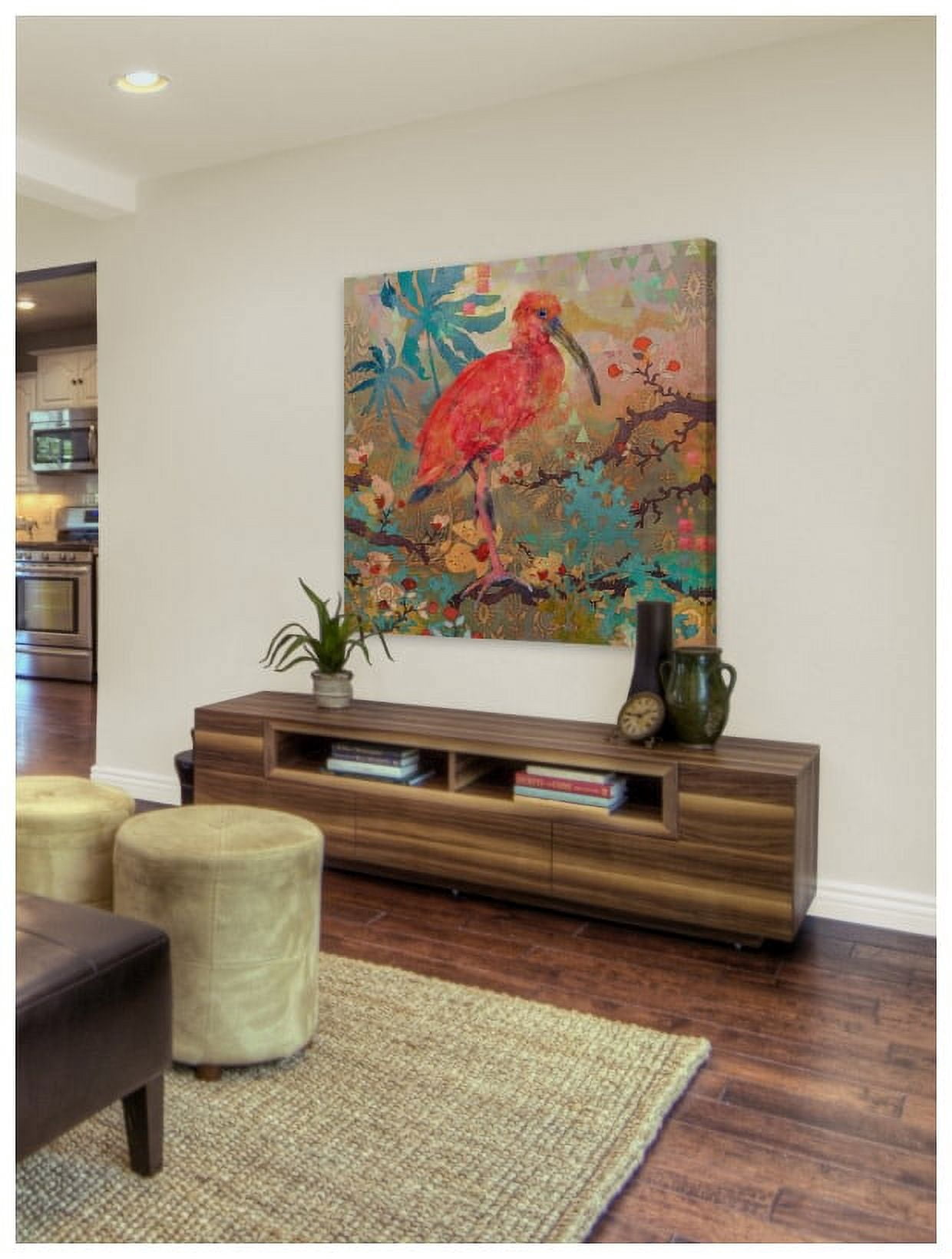 "Scarlet Ibis" Painting Print on Wrapped Canvas