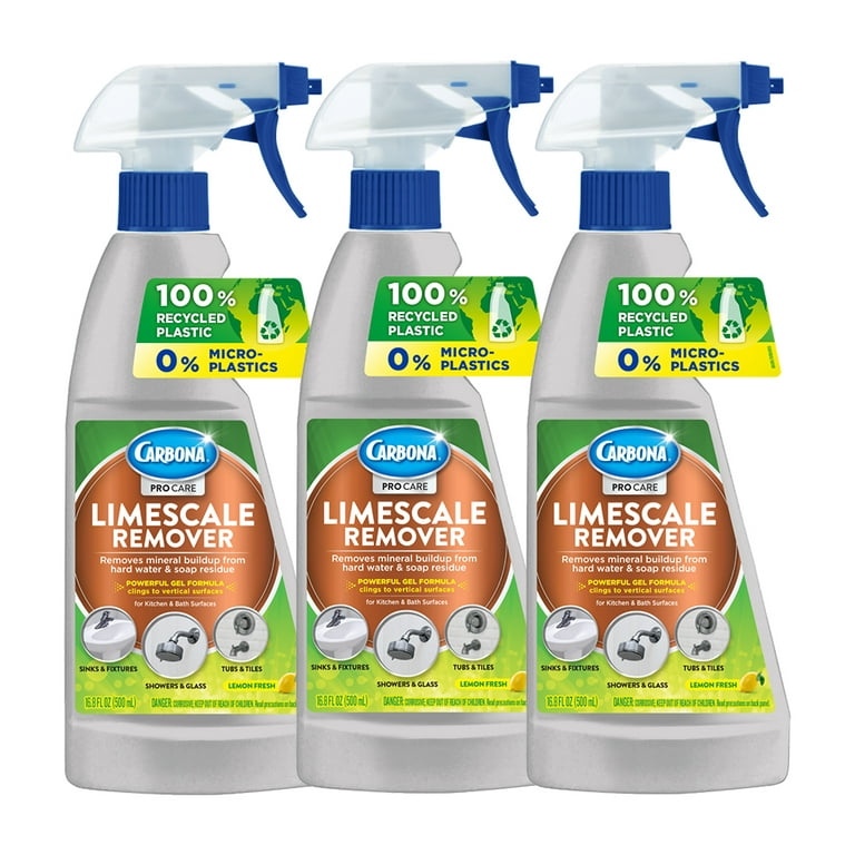 Carbona Limescale Remover for Bathroom & Kitchen - 16.9 Fl OZ (Pack of 3)