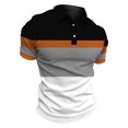 thumbnail image 2 of LRGSHF Polo Shirts for Men Stripes Short Sleeve Tops Summer Comfortable Slim Fit Pullover Basic Lightweight Breathable Golf Shirt, 2 of 4