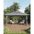 thumbnail image 1 of Tente Abri Instantané 12 X 12 Pi avec Moustiquaire, Installation en une Pression, Hauteur Réglable, Pavillon Extérieur avec Sacs de Sable, Résistant aux Intempéries pour Cour Arrière, Patio, Jardin, Kaki/marine/vert/rouge/gris, 1 of 8