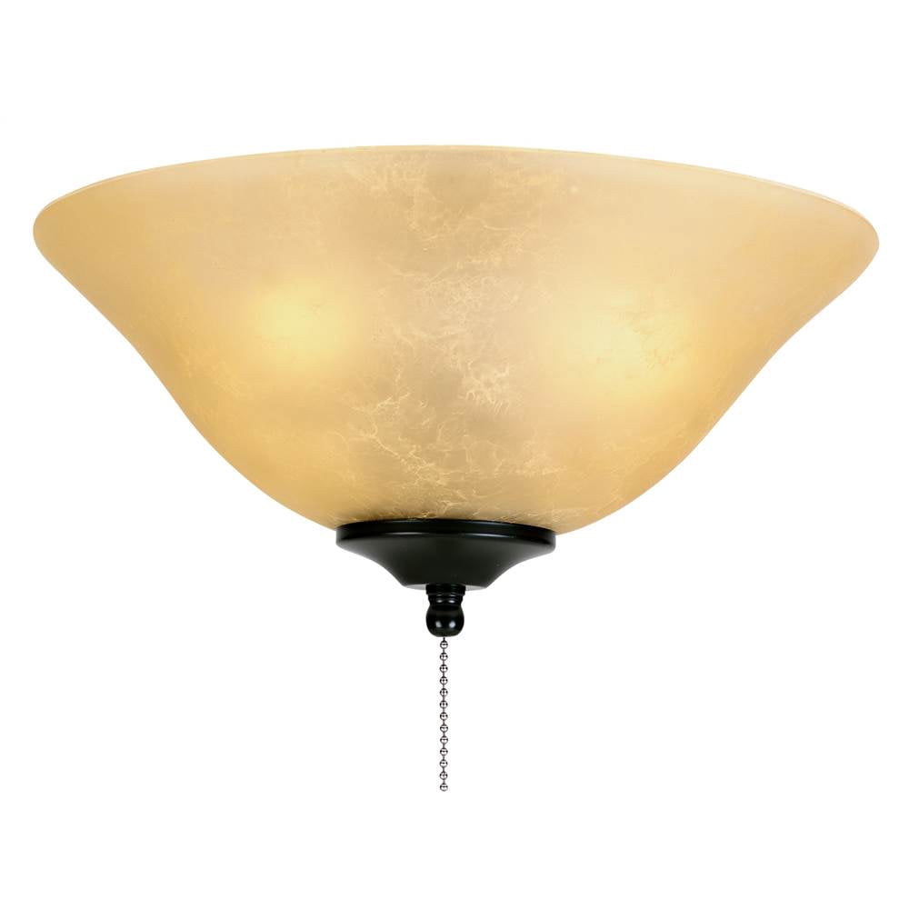 13in. Amber Glass Bowl Ceiling Fan Light Kit