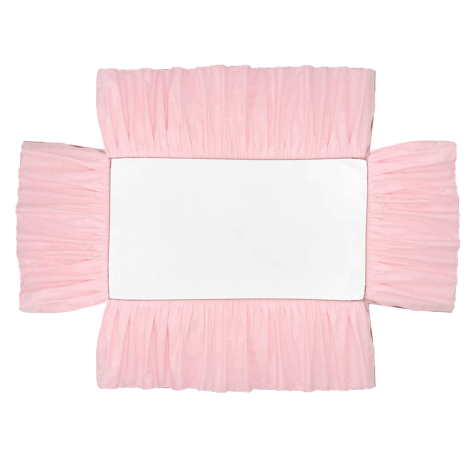 Opvise Bed Dust Cover Easy Installation Baby Crib Bed Skirt Soft Elastic Toddler Crib Bedding Skirt for Bedroom