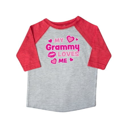 

Inktastic Valentine s Day My Grammy Loves Me Hearts and Lips Gift Toddler Boy or Toddler Girl T-Shirt