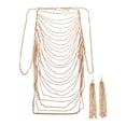 thumbnail image 3 of Cadena para el cuerpo para mujer, cadenas para sin mangas, traje moderno, cadena para el pecho en capas para fiesta de boda, danza del Pendientes de cadena para el cuerpo, 3 of 10