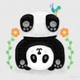 thumbnail image 3 of Noonday Design 12x12 Black Modern Framed Museum Art Print Titled - Tumbling Pandas IV, 3 of 5