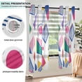 thumbnail image 3 of Yayeee Window Curtains Light Filtering 63"x42" Grommet Panel Pair Home Living Room Decor, Green Retro Shapes, 3 of 7