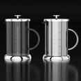 thumbnail image 4 of Advancent Cafetera de prensa francesa, hervidor de té, máquina Manual, soporte de vidrio aislado, regalo portátil para el hogar y la Oficina Juegos de servir café y té Gris, 4 of 6