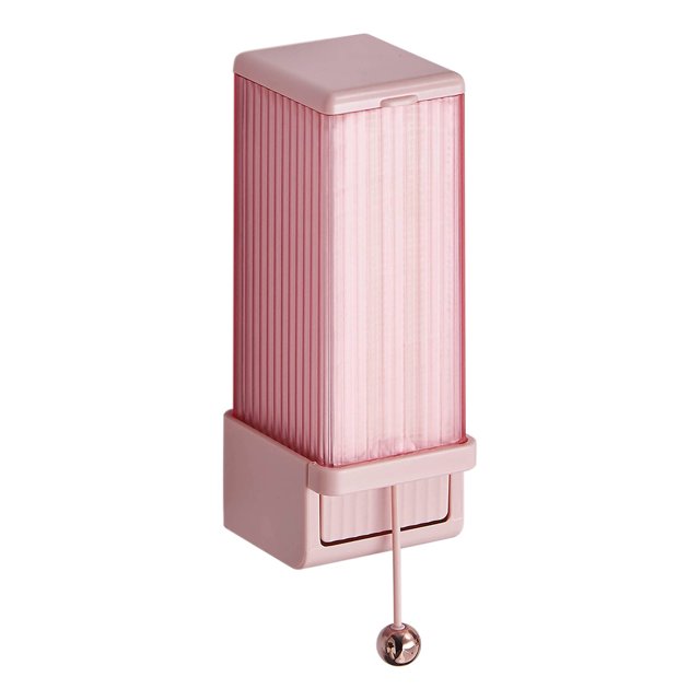 Boîte de Rangement Cosmétique Rose Murale avec Design Rétractable, Couverture Hygiénique Transparente et Matériau Plastique pour Salle de Bain