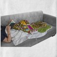 thumbnail image 6 of Gingerbread Man Soft Flannel Fleece Throw Blanket, Dessert Themed House Colorful Candies Cookie Man Graphic, Cozy Plush for Indoor and Outdoor Use, 70" x 90", Multicolor, by Ambesonne, 6 of 6
