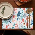 thumbnail image 4 of Pioneer Flower Floral Print Pattern Summer Placemats Table Placemats Set Of 6-Linen Kitchen Washable Placemats Table Mats 12x18 Inch Non-Slip Heat Resistant, 4 of 5