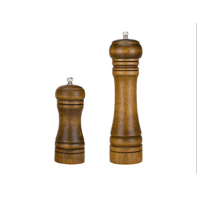 Ceramic Grinding Mechanism Salt Mill, Non-Corrosive Ceramic with Easy To Use for Solid Wood Oak Grinder, Refillable Salt Mill Adjustable Coarseness for Freshness Keeper
