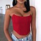 thumbnail image 4 of Moda mujer Casual sólido Sexy sin mangas Bandeau chaleco Base camisa Tops Fridja qr1295, 4 of 7