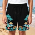 thumbnail image 2 of Boys' Pants Elastic Drawstring Solid Print Beach Shorts Breathable Vacation 2-3 Years, 2 of 4