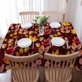 thumbnail image 5 of Fall Botanical Rectangle Tablecloths 54x120,Autumn Berry Orange Maple Leaves Watercolor Table Cloth Table Cover Indoor/Outdoor Tabletop Decor for Wedding Holiday Party Dinner Baby Shower, 5 of 7