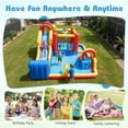 thumbnail image 4 of Gymax Inflatable Water Slide 7-in-1 Outdoor Bounce House w/ Dual Slides Splash Pool Water Cannon Climbing Wall & Basketball Hoop, 4 of 10