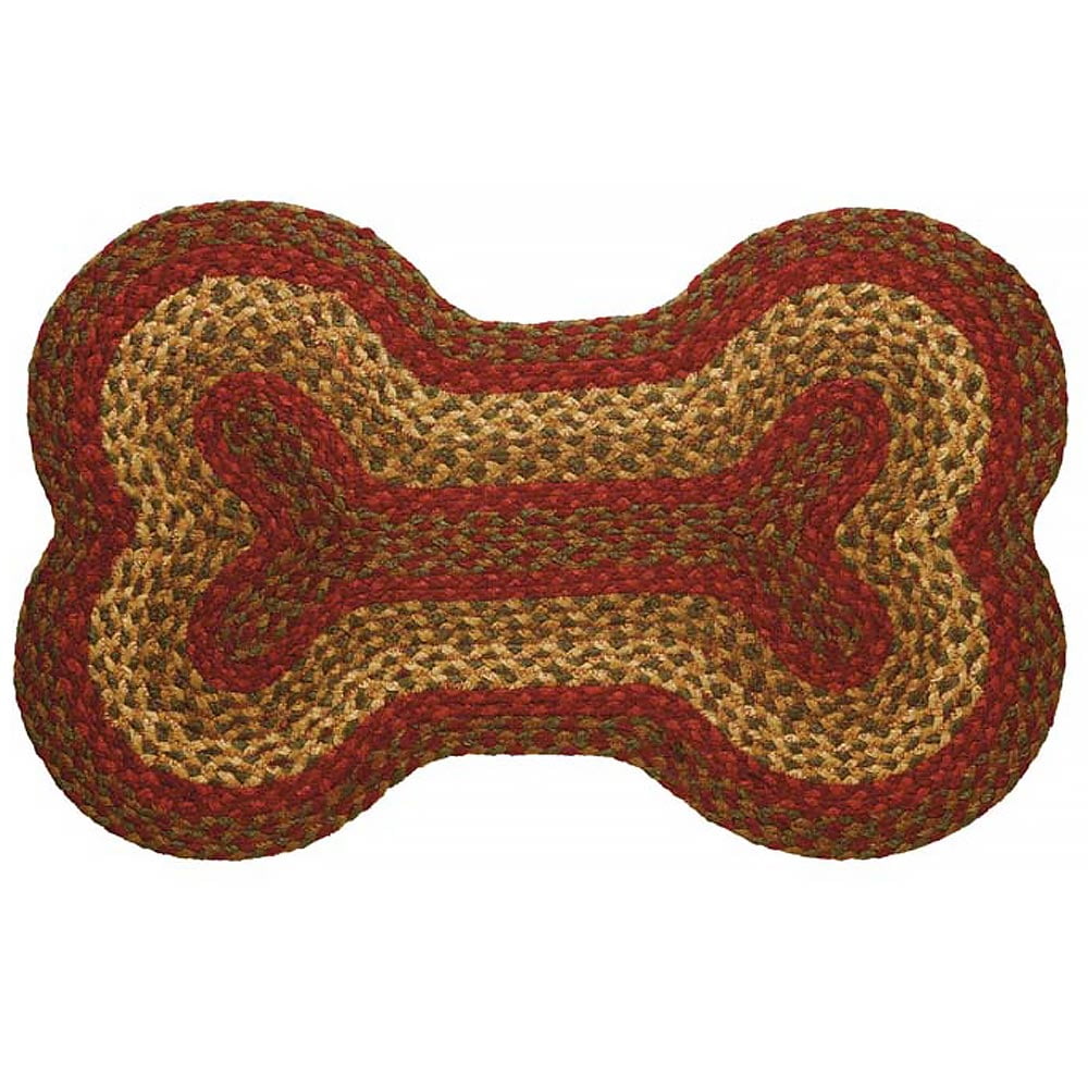 Cinnamon Braided Dog Bone Rug
