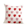 thumbnail image 4 of Funda de almohada de almohada de bordado, forma de corazón, 45 x 45 cm de tono de tono de sofá cubierta de cojín para la decoración del dormitorio del Estilo C, 4 of 8
